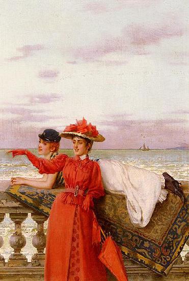 Vittorio Matteo Corcos Looking Out To Sea